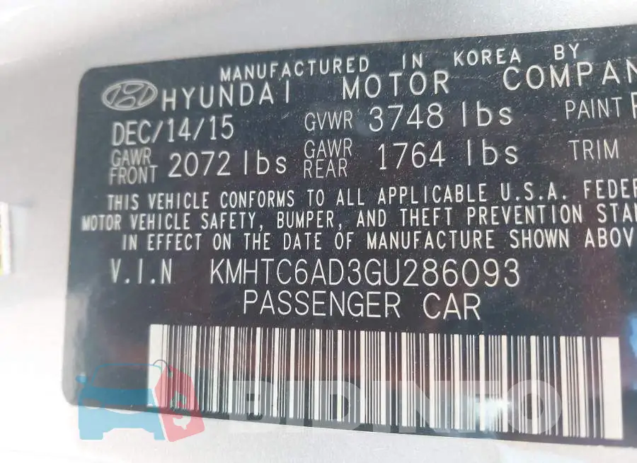 KMHTC6AD3GU286093 Photo# 9
