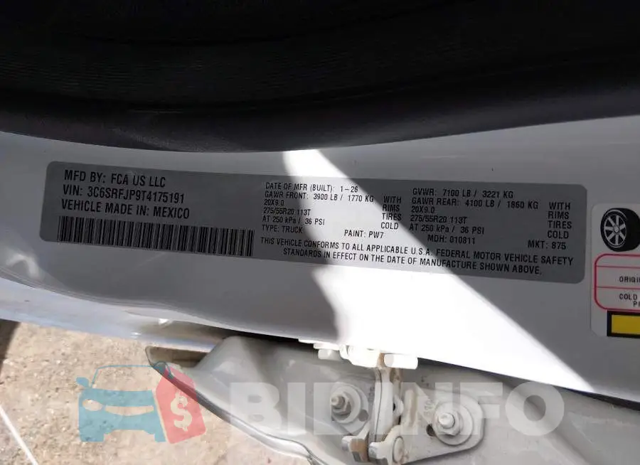 3C6SRFJP9T4175191 Photo# 9