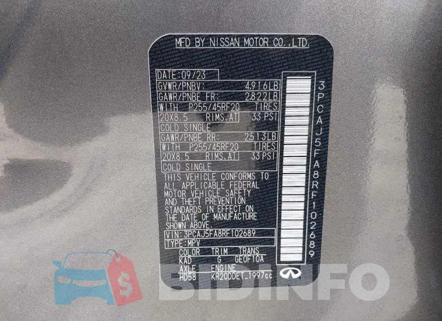 3PCAJ5FA8RF102689 Photo# 9