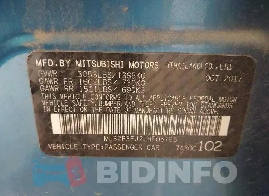 ML32F3FJ2JHF05765 Photo# 9
