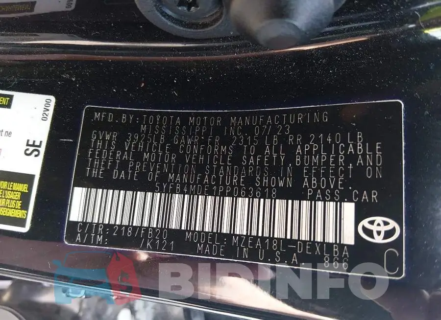 5YFB4MDE1PP063618 Photo# 9