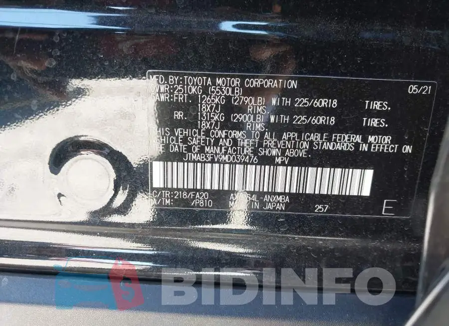 JTMAB3FV9MD039476 Photo# 9