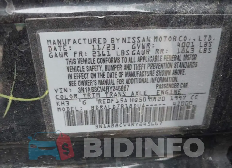 3N1AB8CV4RY245667 Photo# 9