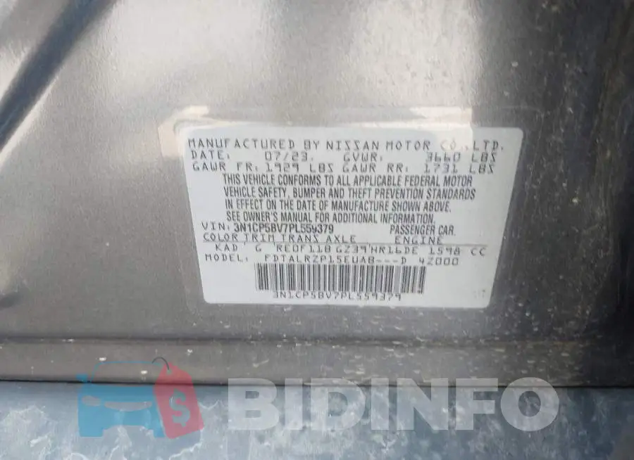 3N1CP5BV7PL559379 Photo# 9
