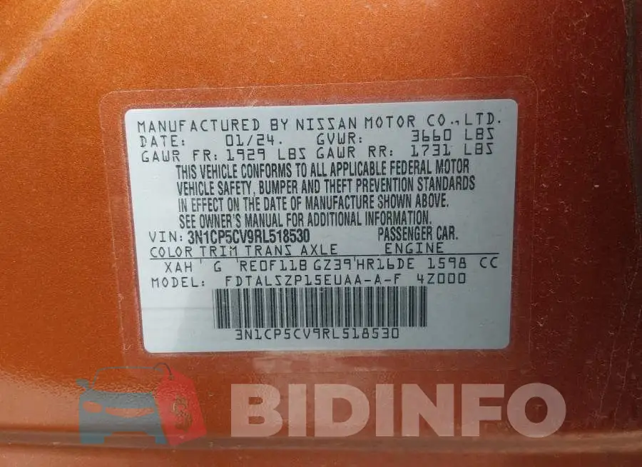 3N1CP5CV9RL518530 Photo# 9