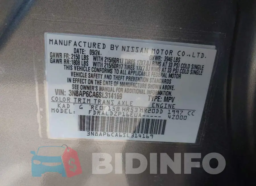 3N8AP6CA6SL314169 Photo# 9