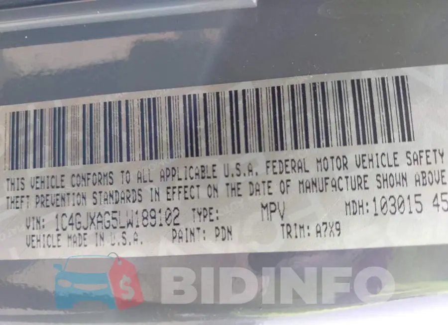 1C4GJXAG5LW189102 Photo# 9
