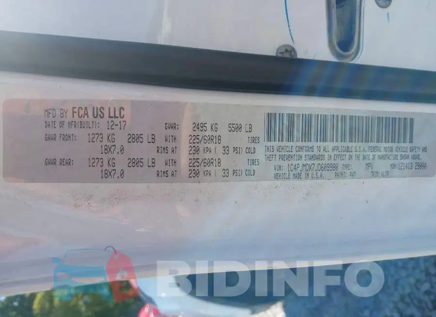 1C4PJMDX7JD609980 Photo# 9