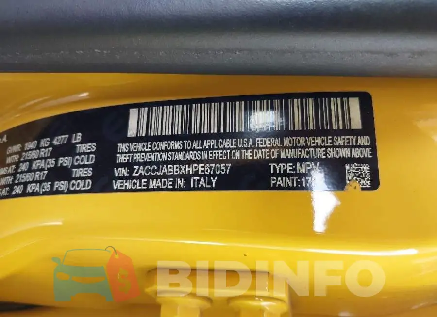 ZACCJABBXHPE67057 Photo# 9