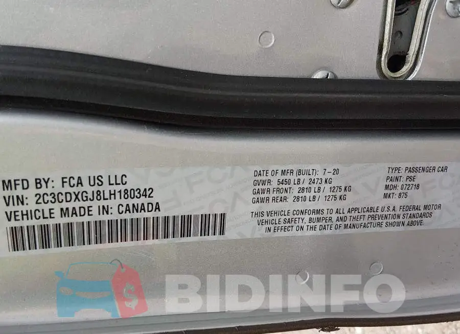 2C3CDXGJ8LH180342 Photo# 9