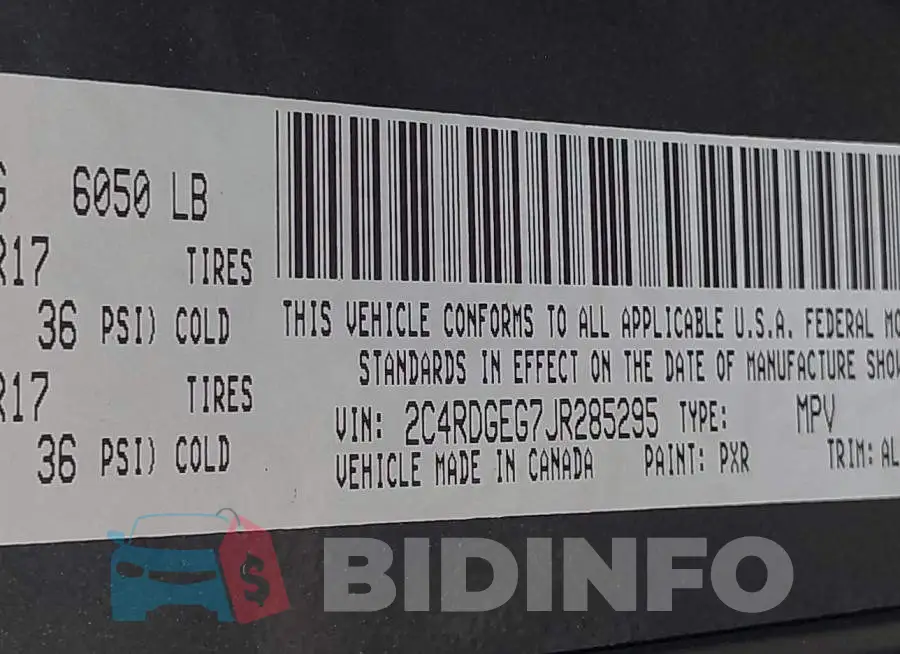 2C4RDGEG7JR285295 Photo# 9