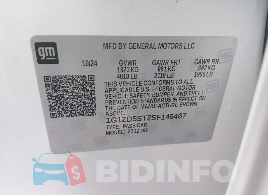 1G1ZD5ST2SF145467 Photo# 9