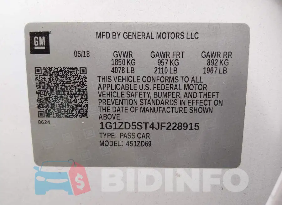 1G1ZD5ST4JF228915 Photo# 9