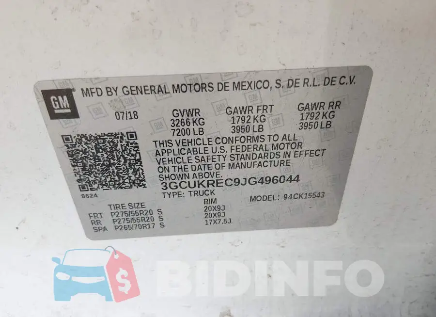 3GCUKREC9JG496044 Photo# 9
