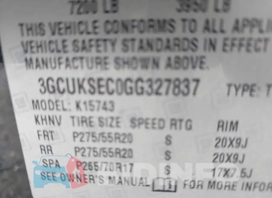 3GCUKSEC0GG327837 Photo# 9