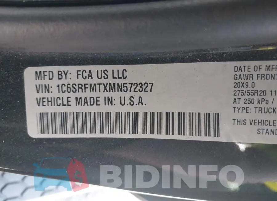 1C6SRFMTXMN572327 Photo# 9