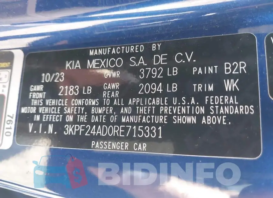 3KPF24AD0RE715331 Photo# 9