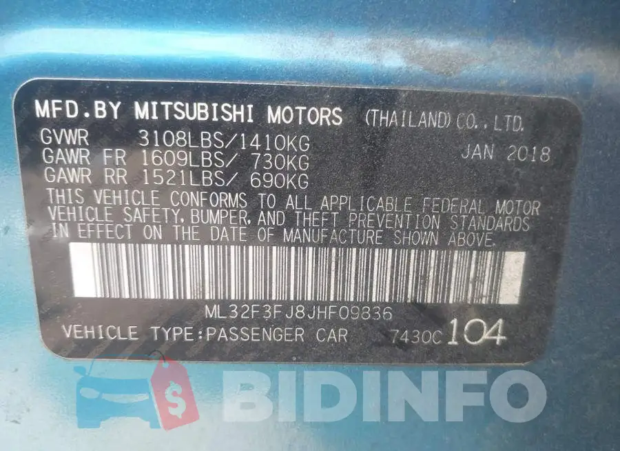 ML32F3FJ8JHF09836 Photo# 9