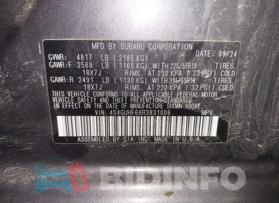 4S4GUHF66R3831006 Photo# 9