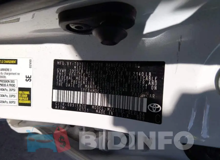 5YFB4MDE1SP258921 Photo# 9