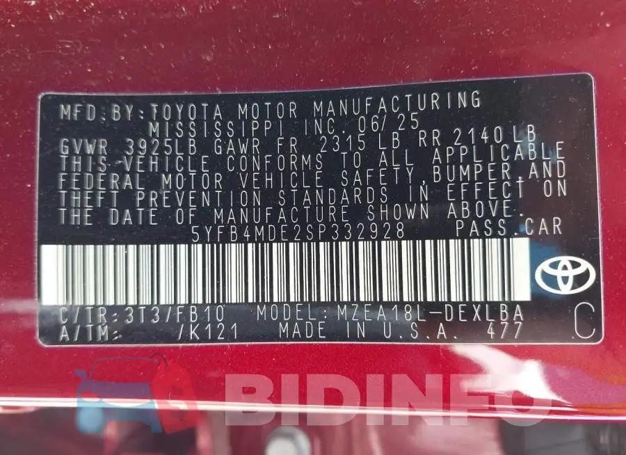 5YFB4MDE2SP332928 Photo# 9