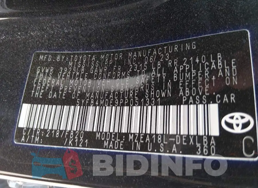 5YFB4MDE9PP051331 Photo# 9