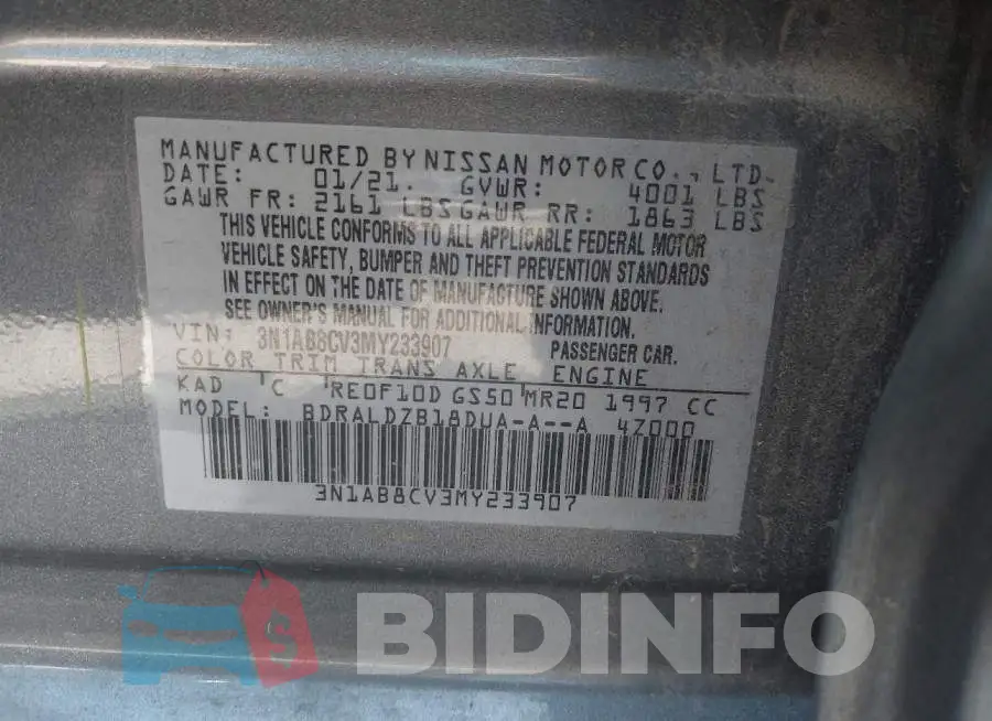 3N1AB8CV3MY233907 Photo# 9