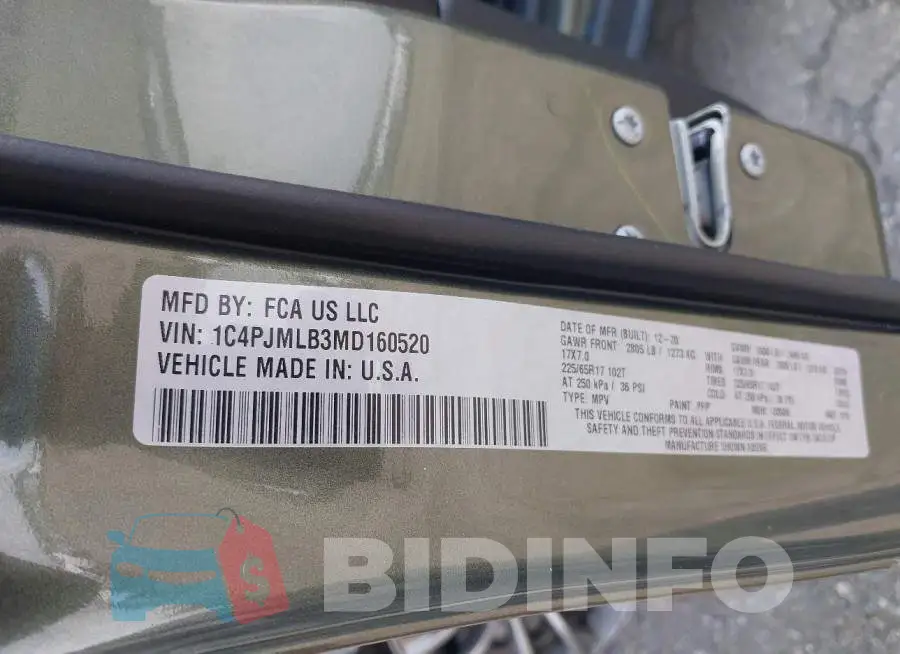 1C4PJMLB3MD160520 Photo# 9