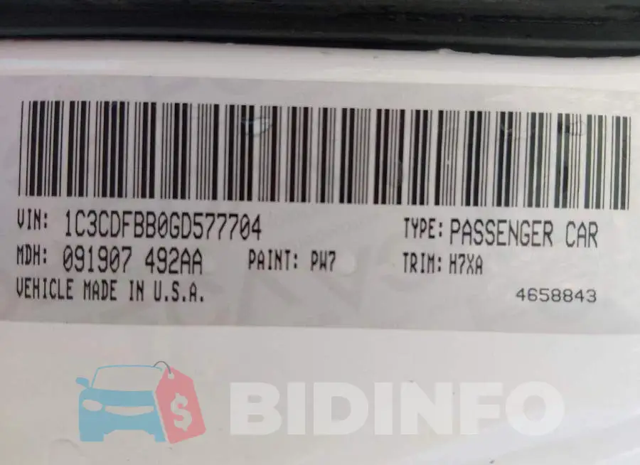 1C3CDFBB0GD577704 Photo# 9