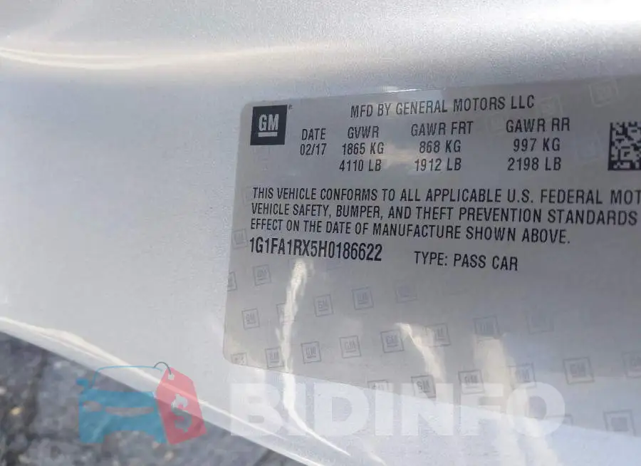 1G1FA1RX5H0186622 Photo# 9