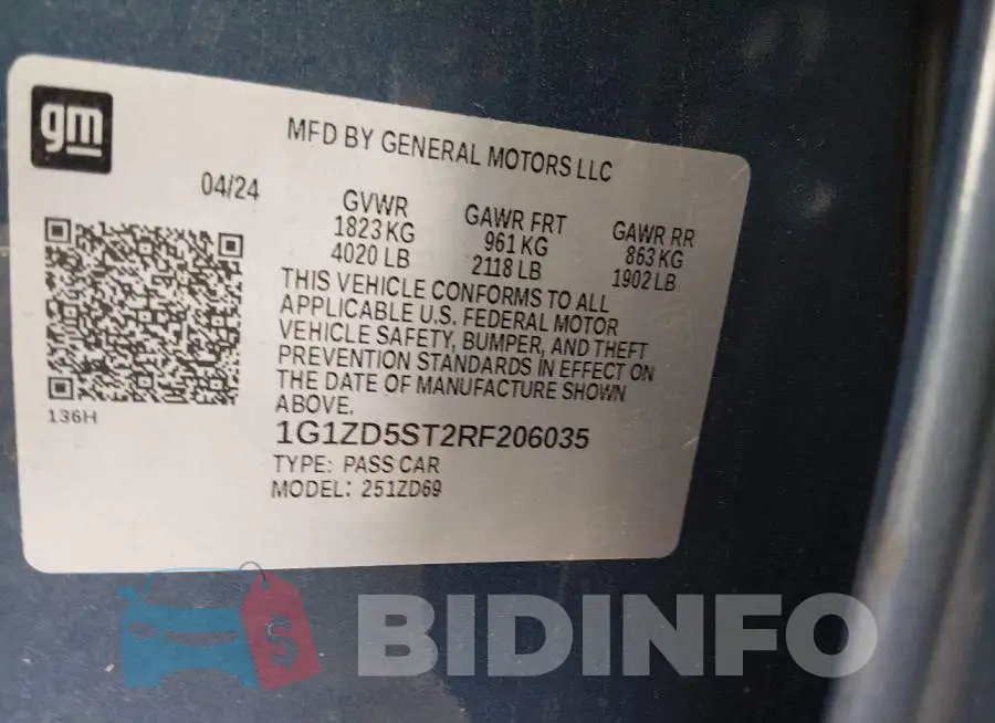 1G1ZD5ST2RF206035 Photo# 9