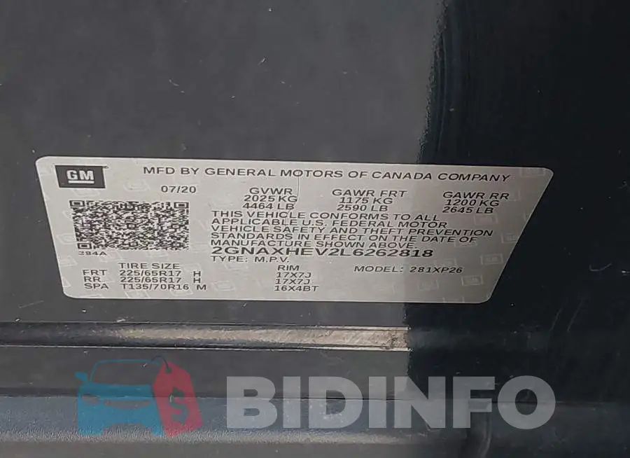 2gnaxhev2l6262818 Photo# 9