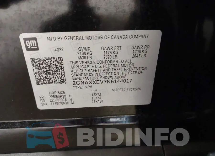 2GNAXXEV7N6144017 Photo# 9