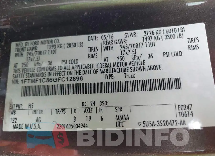 1FTMF1C86GFC12898 Photo# 9