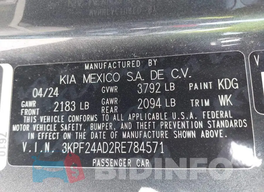 3KPF24AD2RE784571 Photo# 9