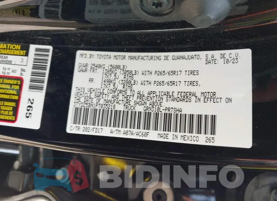3TYDZ5BN1PT035218 Photo# 9