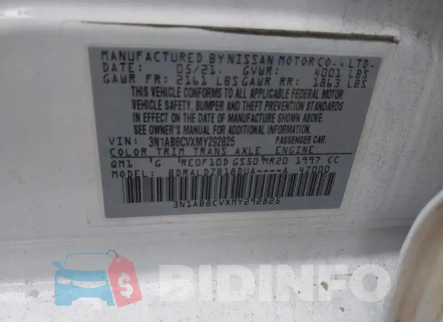 3N1AB8CVXMY292825 Photo# 9