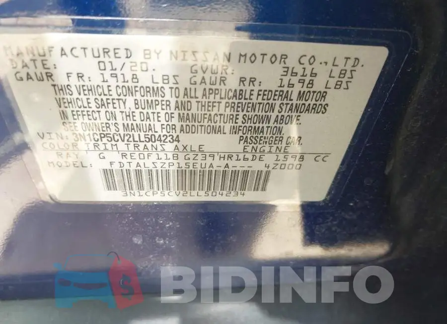 3N1CP5CV2LL504234 Photo# 9