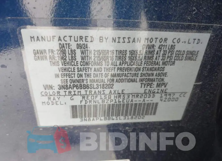3N8AP6BB6SL318202 Photo# 9