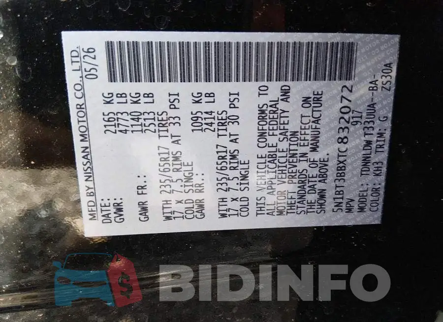 5N1BT3BBXTC832072 Photo# 9