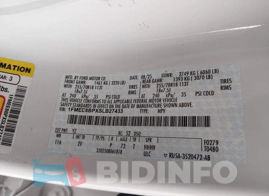 1FMEE8BPXSLB27433 Photo# 9