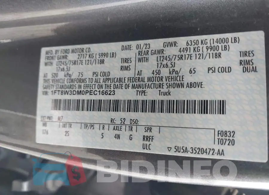1FT8W3DM0PEC16623 Photo# 8