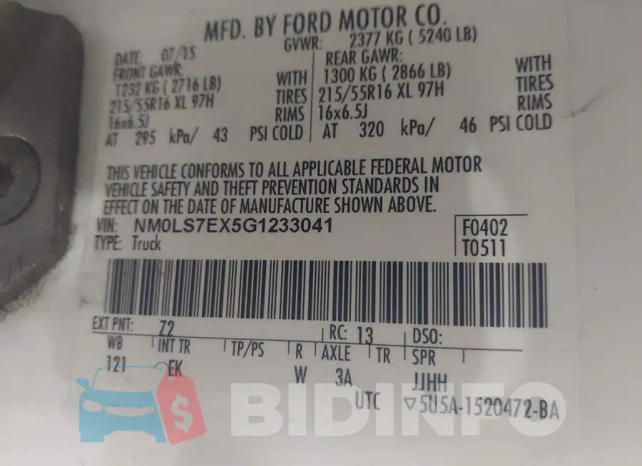 NM0LS7EX5G1233041 Photo# 9