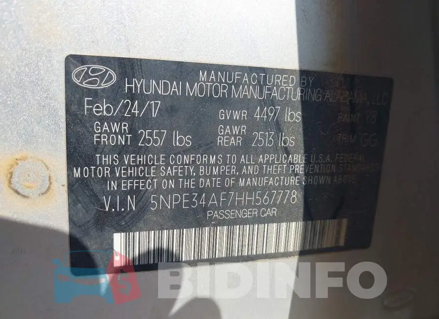 5NPE34AF7HH567778 Photo# 9