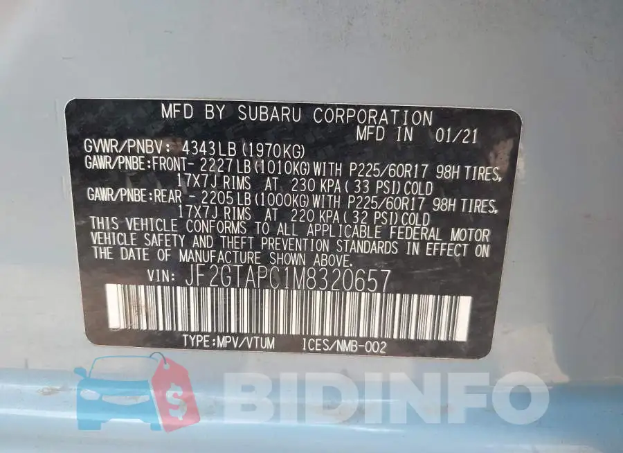 JF2GTAPC1M8320657 Photo# 9