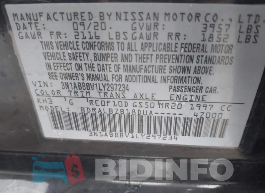 3N1AB8BV1LY297234 Photo# 9