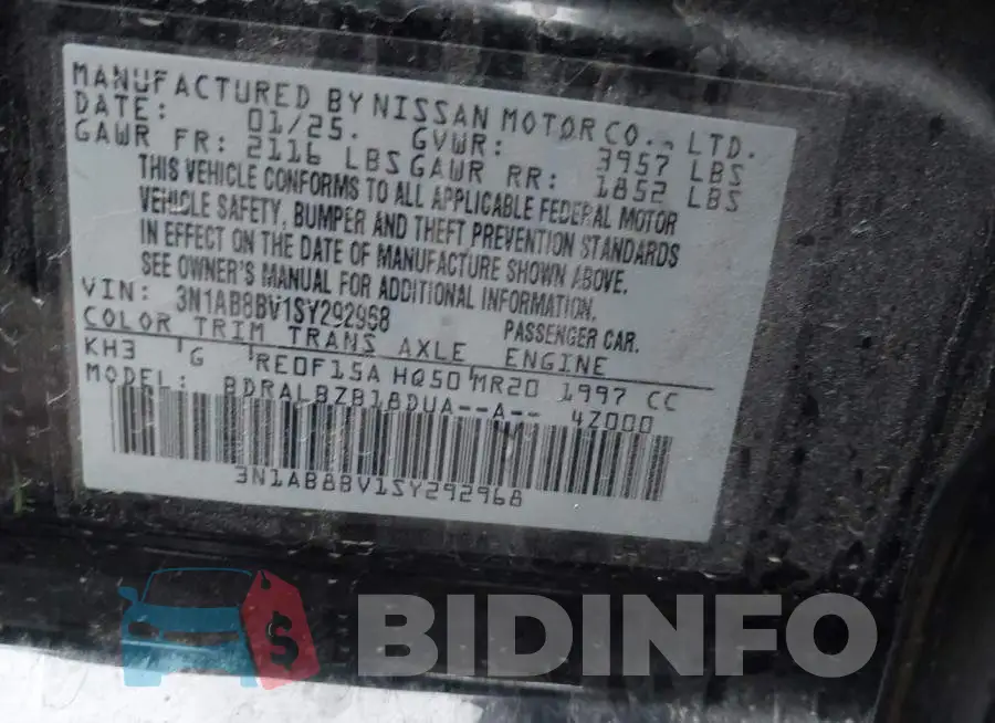 3N1AB8BV1SY292968 Photo# 9