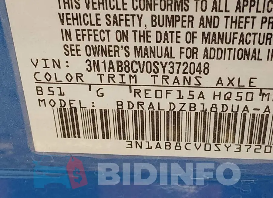 3N1AB8CV0SY372048 Photo# 9