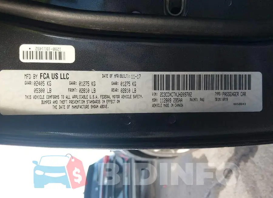 2C3CDXCTXJH209702 Photo# 9