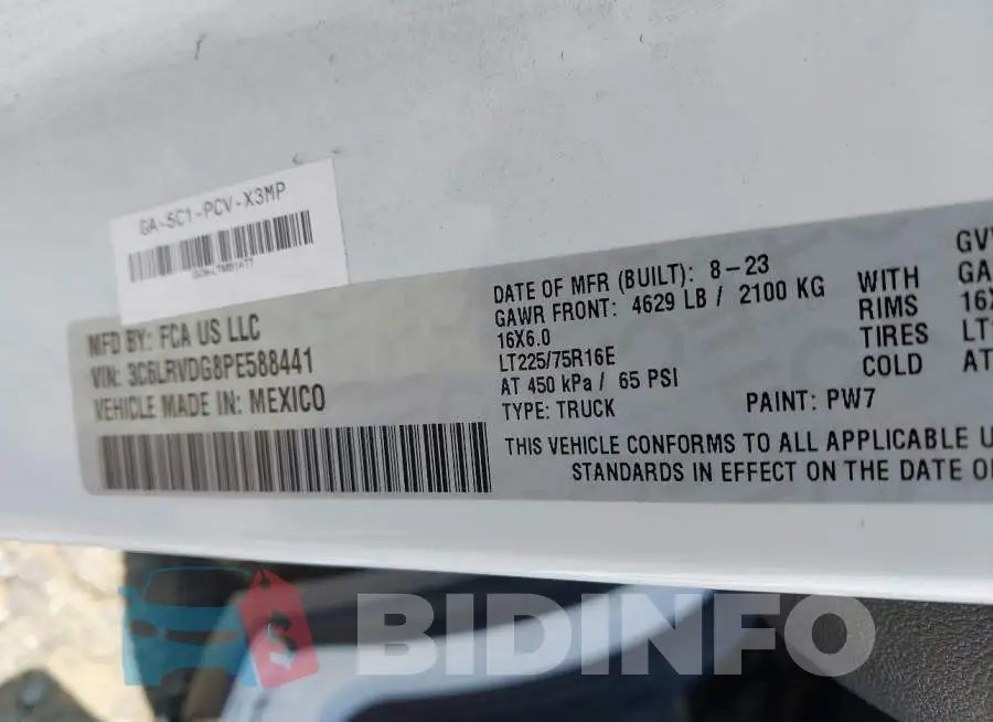 3C6LRVDG8PE588441 Photo# 9